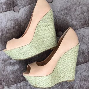 Jessica Simpson Peep Toe Espadrille Wedge